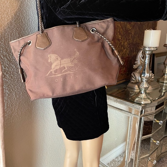 Celine Carriage Canvas Tote - Picture 6 of 10